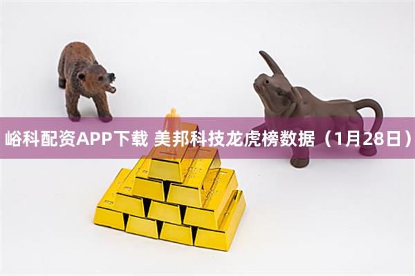 峪科配资APP下载 美邦科技龙虎榜数据（1月28日）