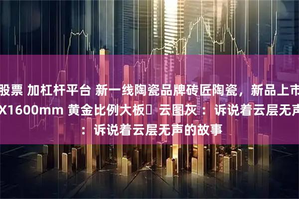 股票 加杠杆平台 新一线陶瓷品牌砖匠陶瓷，新品上市 | 1000X1600mm 黄金比例大板・云图灰 ：诉说着云层无声的故事